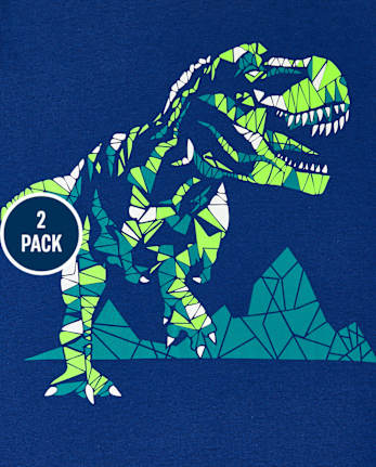 Boys Dino Shark Graphic Tee 2-Pack