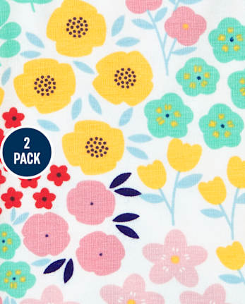 Baby Girls Floral Pants 2-Pack