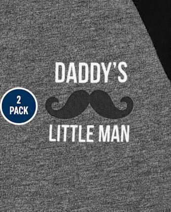 Baby Boys Mustache Romper 2-Pack