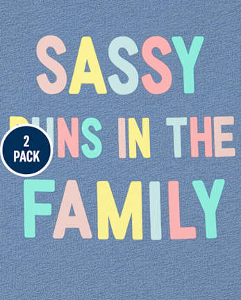 Lot de 2 t-shirts graphiques impertinents pour bébé et toute-petite fille
