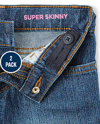Girls Super Skinny Jeans 2-Pack