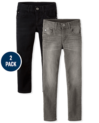 Boys Regular Basic Super Skinny Jeans 2 Pack MULTI The Children s Place