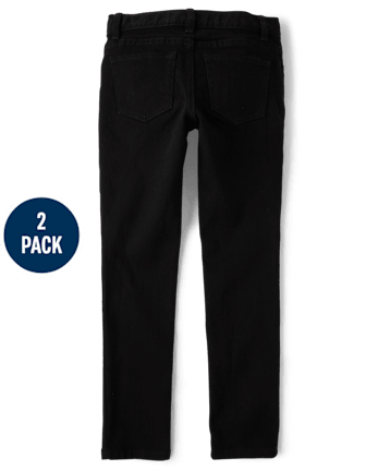 Lot de 2 jeans basiques super skinny pour fille