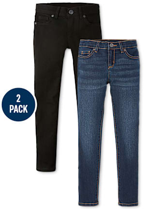 Lot de 2 jeans basiques super skinny pour fille