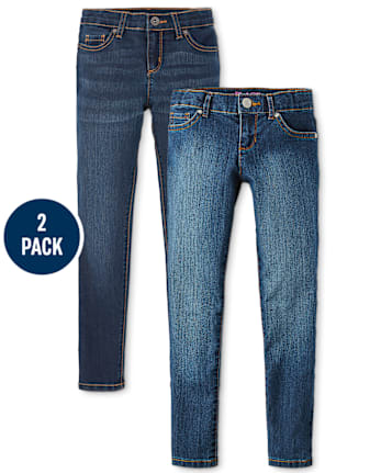 Lot de 2 jeans basiques super skinny pour fille
