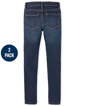 Lot de 2 jeans basiques super skinny pour fille