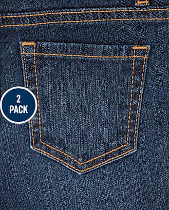 Lot de 2 jeans basiques super skinny pour fille