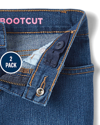 Lot de 2 jeans bootcut basiques pour fille