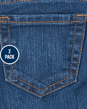Lot de 2 jeans bootcut basiques pour fille