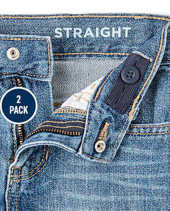Lot de 2 jeans droits basiques pour garçon