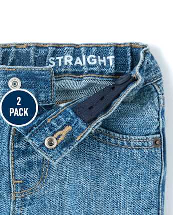 Lot de 2 jeans droits basiques pour bébé et tout-petit garçon