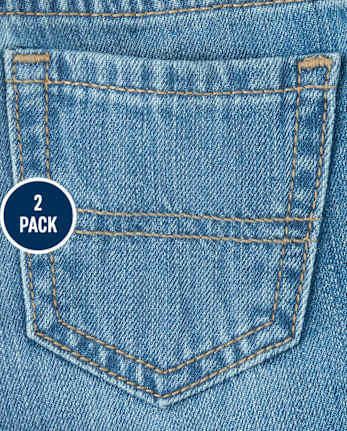 Lot de 2 jeans droits basiques pour bébé et tout-petit garçon