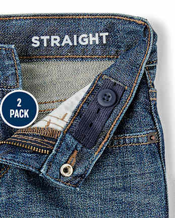 Pack de 2 vaqueros rectos básicos para niños