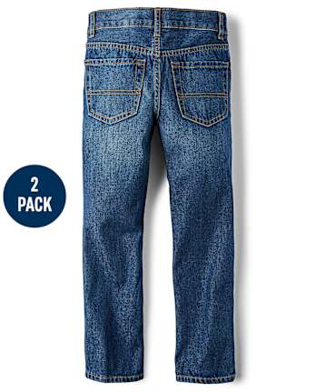 Pack de 2 vaqueros rectos básicos para niños
