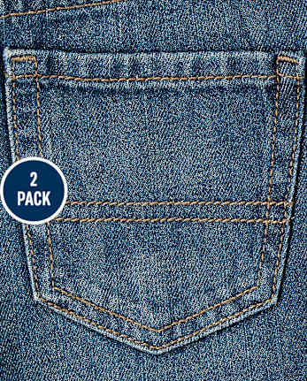 Pack de 2 vaqueros rectos básicos para niños