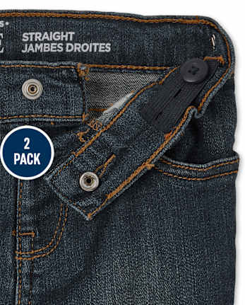 Lot de 2 jeans droits basiques pour bébé et tout-petit garçon