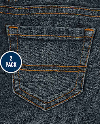 Lot de 2 jeans droits basiques pour bébé et tout-petit garçon