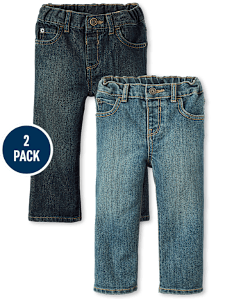 bébé et tout-petit, garçon Jeans à jambe semi-évasée 2-Pack