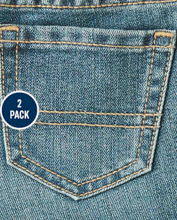 Lot de 2 jeans bootcut basiques pour bébé et tout-petit garçon