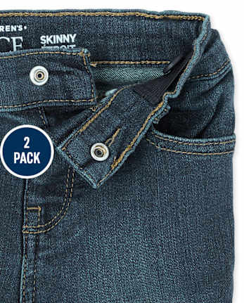 Lot de 2 jeans skinny basiques pour bébé et tout-petit garçon