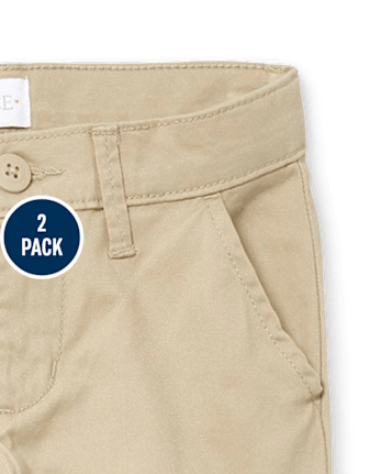 Lot de 2 pantalons chino bootcut uniformes pour filles