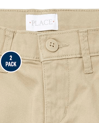 Lot de 2 pantalons chino bootcut uniformes pour filles