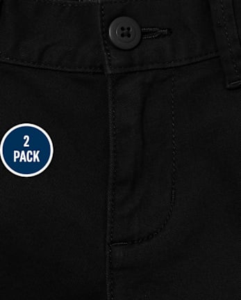 Paquete de 2 pantalones cortos chinos Uniform Plus para niñas