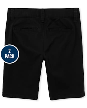Paquete de 2 pantalones cortos chinos Uniform Plus para niñas