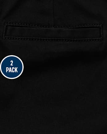 Paquete de 2 pantalones cortos chinos Uniform Plus para niñas