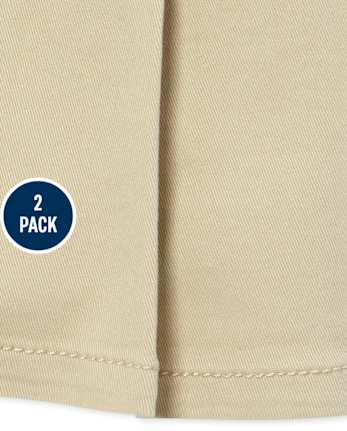 Lot de 2 jupes-shorts extensibles à boutons pour filles - Slim