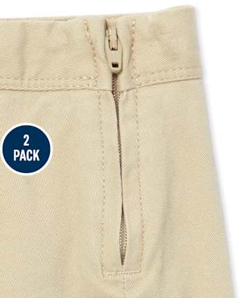 Lot de 2 jupes-shorts extensibles à boutons pour filles - Slim