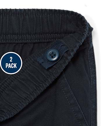Pantalón cargo sin cierre para niño 2-Pack