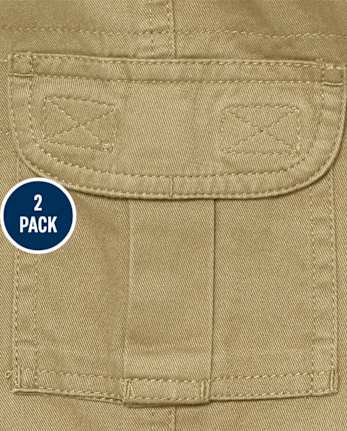 Pantalón cargo sin cierre para niño 2-Pack