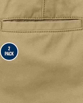 Lot de 2 pantalons chino droits et décontractés pour bébés et tout-petits garçons