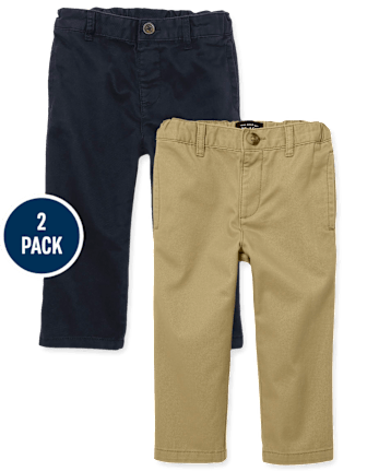 Lot de 2 pantalons chino droits pour bébé et tout-petit garçon