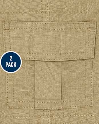 Lot de 2 shorts cargo à enfiler pour bébés et tout-petits garçons