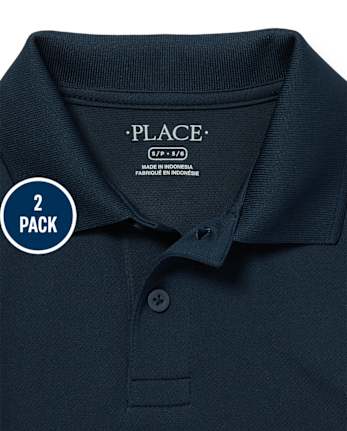 Lot de 2 polos de performance uniformes pour garçon