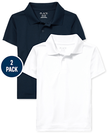 Lot de 2 polos de performance uniformes pour garçon