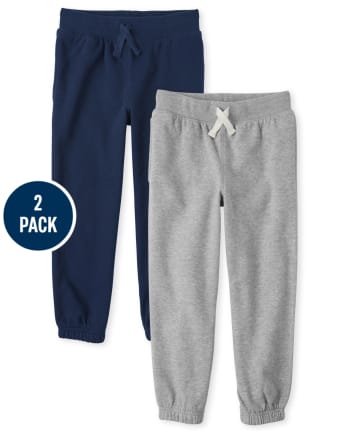 Boys Fleece Jogger Pants 2-Pack
