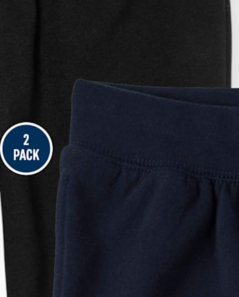 Boys Fleece Jogger Pants 2-Pack