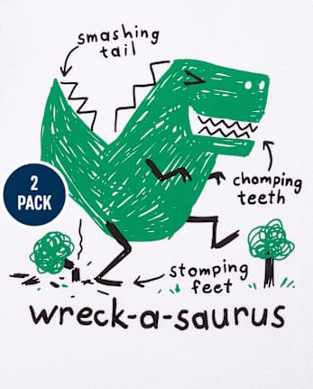 Baby And Toddler Boys Animal Graphic Tee 2-Pack