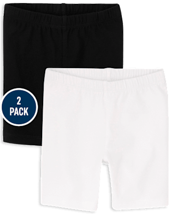 Shorts de ciclismo para niñas pequeñas, paquete de 2