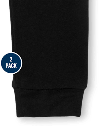 Ensemble de 2 pantalons de jogging en molleton actif pour bébés et tout-petits garçons