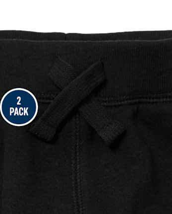 Ensemble de 2 pantalons de jogging en molleton actif pour bébés et tout-petits garçons