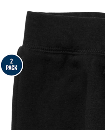 Baby And Niños pequeños Pantalones deportivos de forro polar para niños, paquete de 2