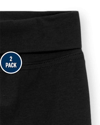 Lot de 2 pantalons à taille repliable pour fille