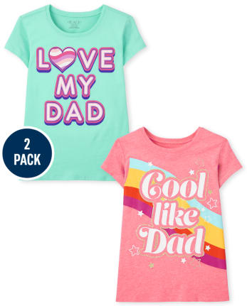 Girls Dad Graphic Tee 2-Pack