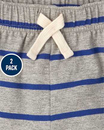 Toddler Boys Striped Shorts 2-Pack