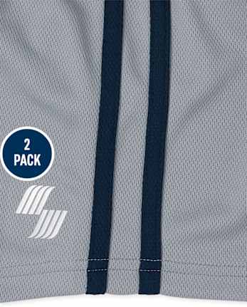 Paquete de 2 pantalones cortos de baloncesto de alto rendimiento para niños pequeños