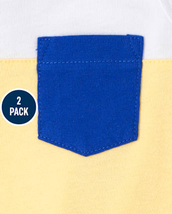Baby And Toddler Boys Dino Colorblock Tank Top 2-Pack